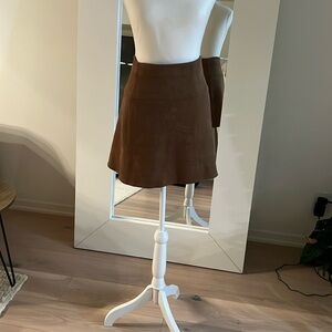 Faux Suede Mini Skirt